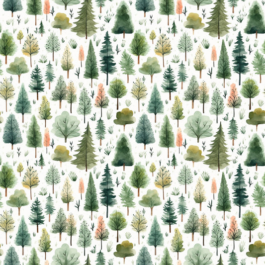 In The Woods Forest Digital Seamless Pattern