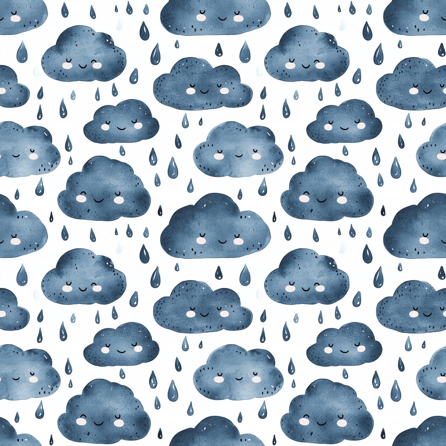 Rainclouds Digital Seamless Pattern