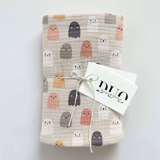 Kawaii Ghosts Digital Seamless Pattern