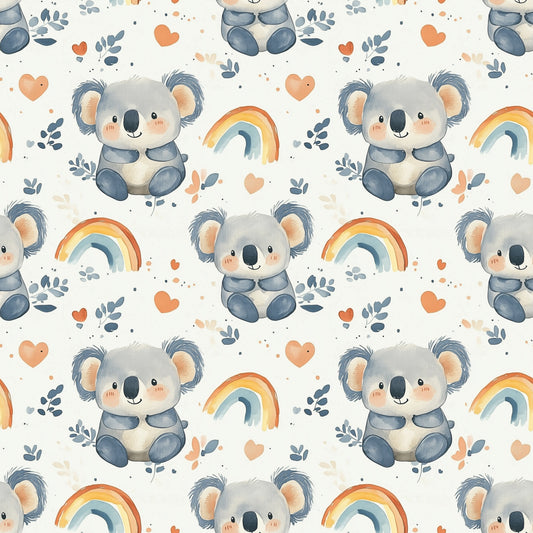 Koalas & Rainbows Digital Seamless Pattern