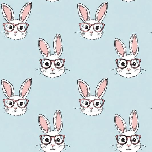 Kooky Bunnies Digital Seamless Pattern