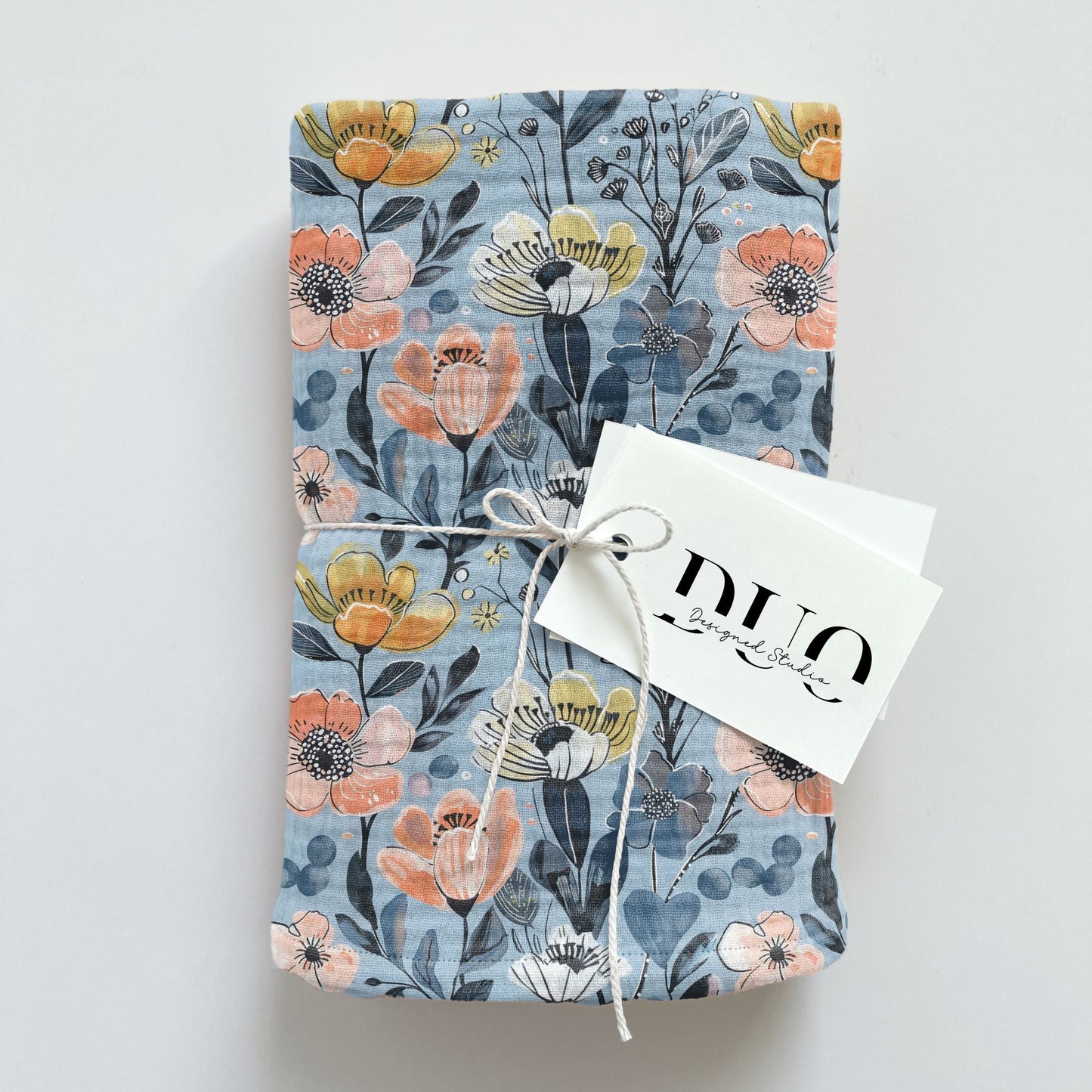 Large Blue Blossom Digital Seamless Pattern