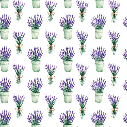 Lavender Bunches Digital Seamless Pattern