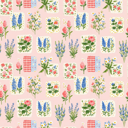 Lavender Ditsy Patchwork Digital Seamless Pattern