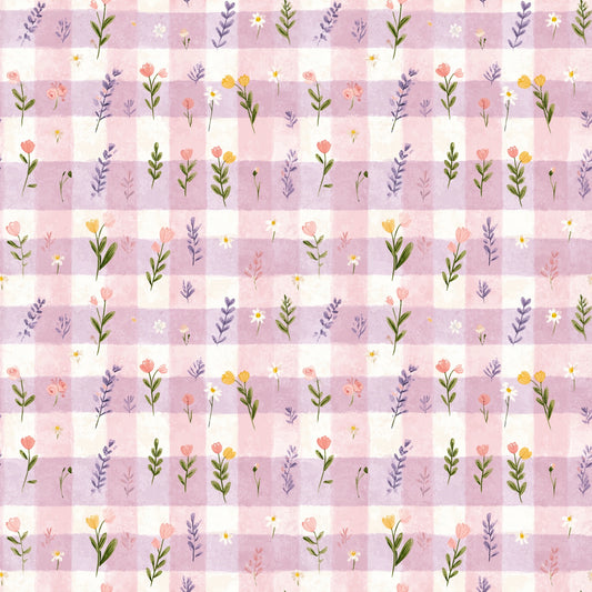 Lavender Pink Patchwork Digital Seamless Pattern