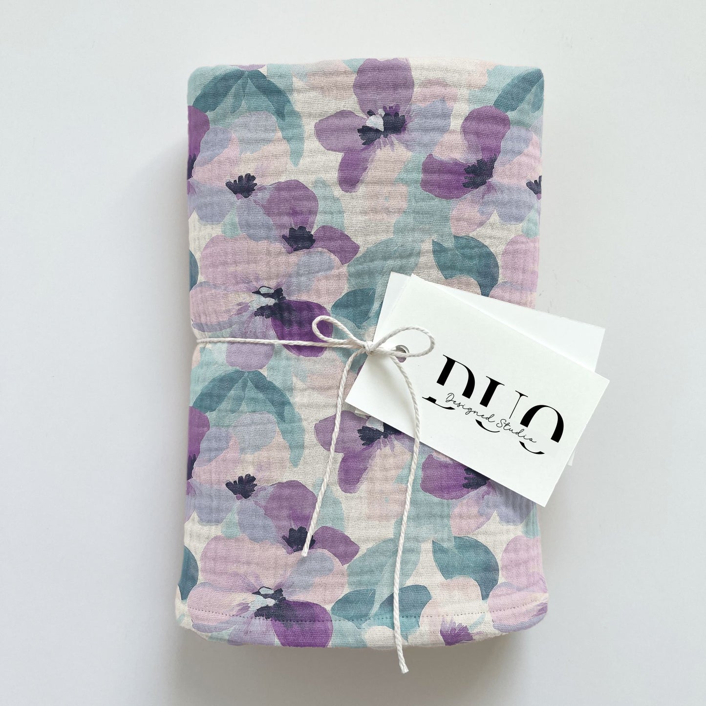 Lavender Teal Floral Digital Seamless Pattern