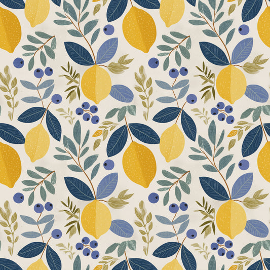 Lemons & Berries Digital Seamless Pattern