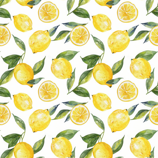 Lemony Lemons Digital Seamless Pattern