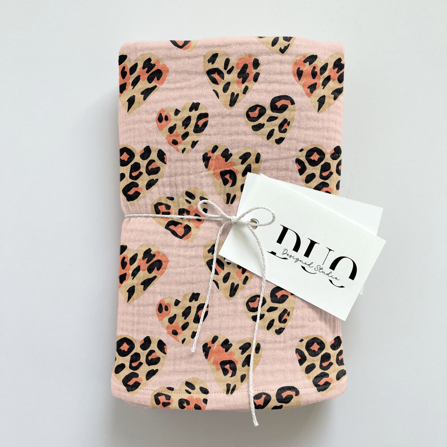 Leopard Print Hearts Digital Seamless Pattern