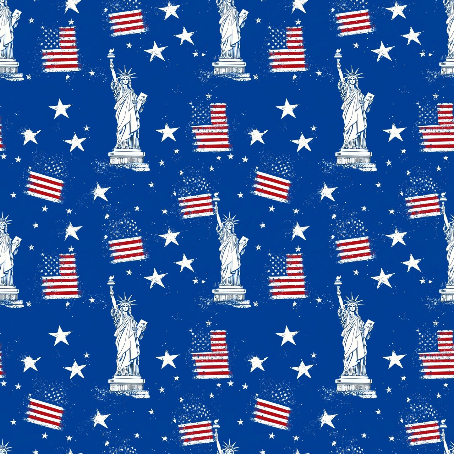Liberty Independence Digital Seamless Pattern