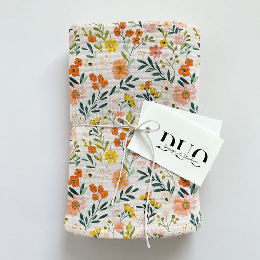 Light Peach Floral Digital Seamless Pattern