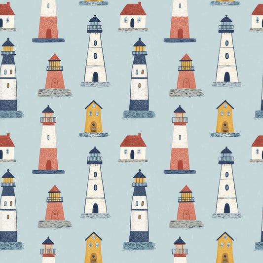 Lighthouses Digital Seamless Pattern
