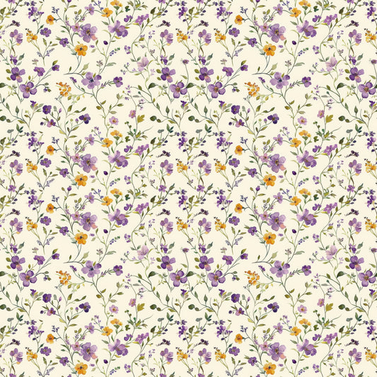 Lilac Ditsy Floral Digital Seamless Pattern