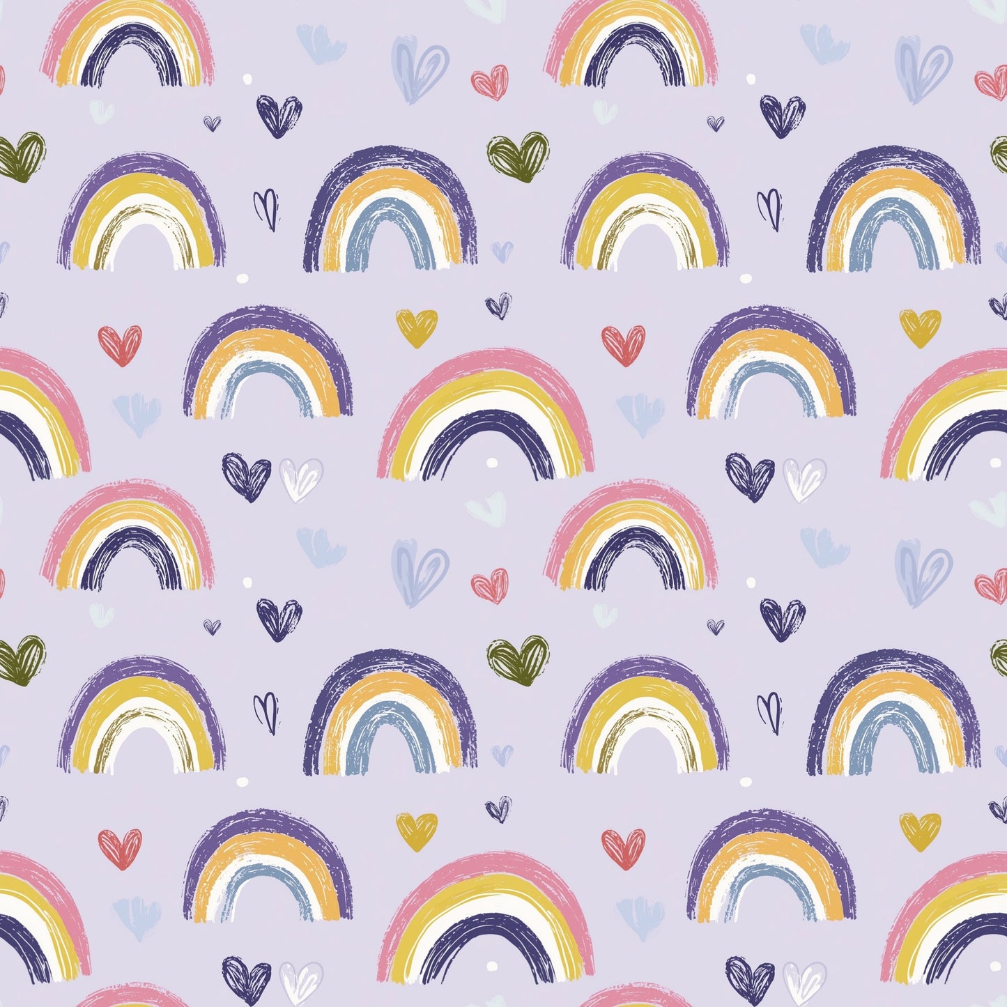 Lilac Rainbows Digital Seamless Pattern