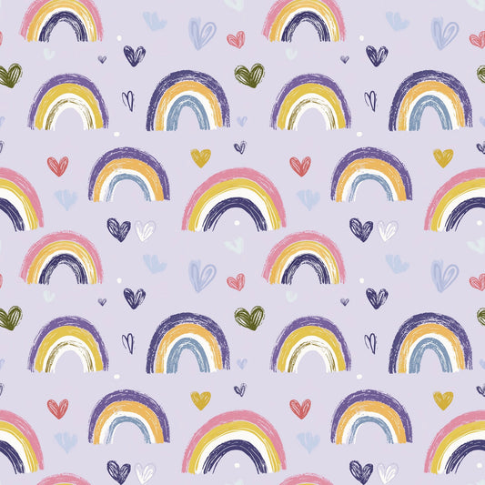 Lilac Rainbows Digital Seamless Pattern