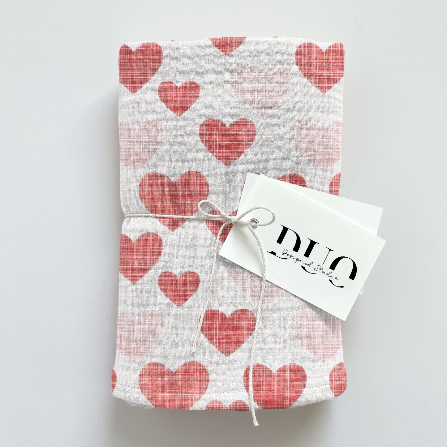 Linen Hearts Digital Seamless Pattern