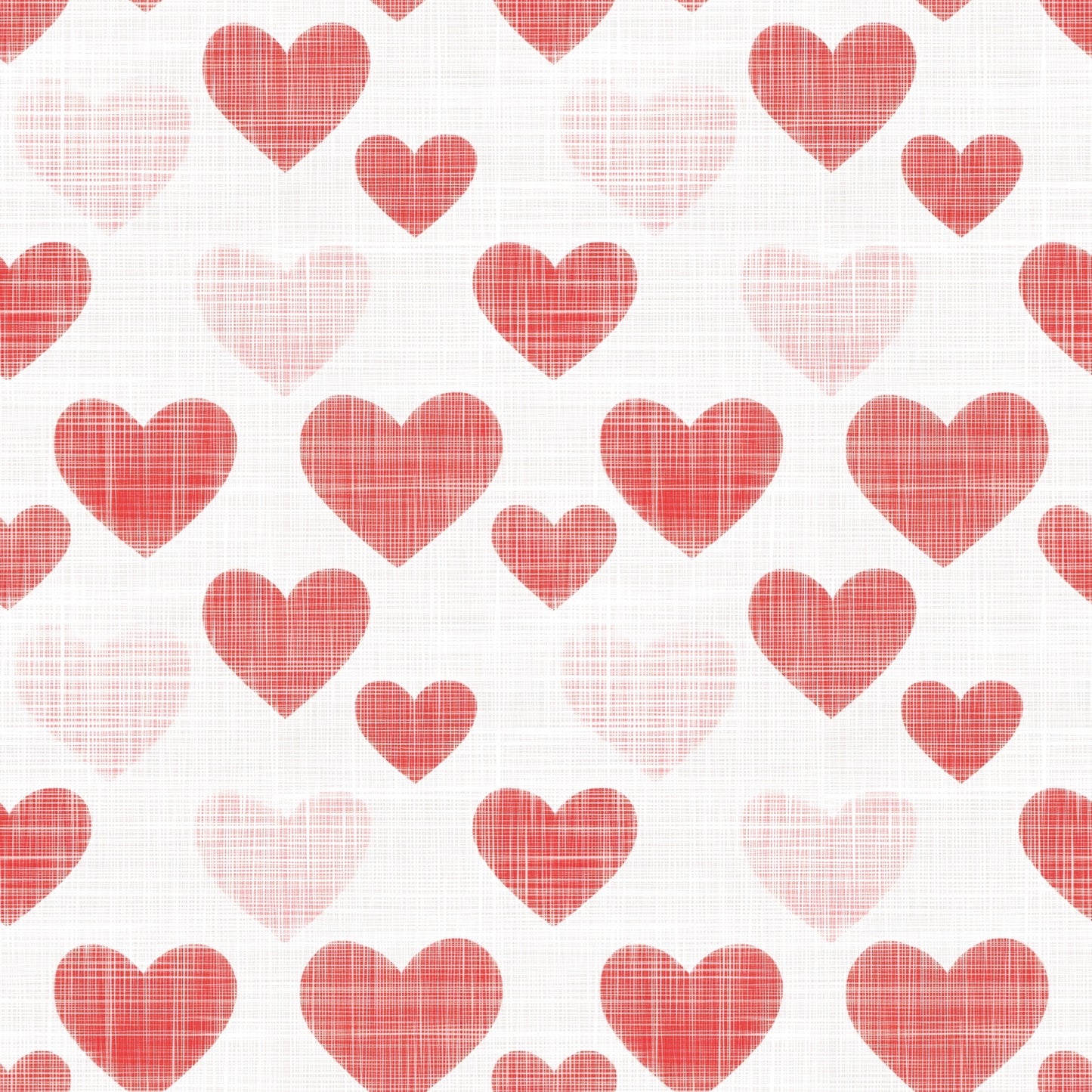 Linen Hearts Digital Seamless Pattern