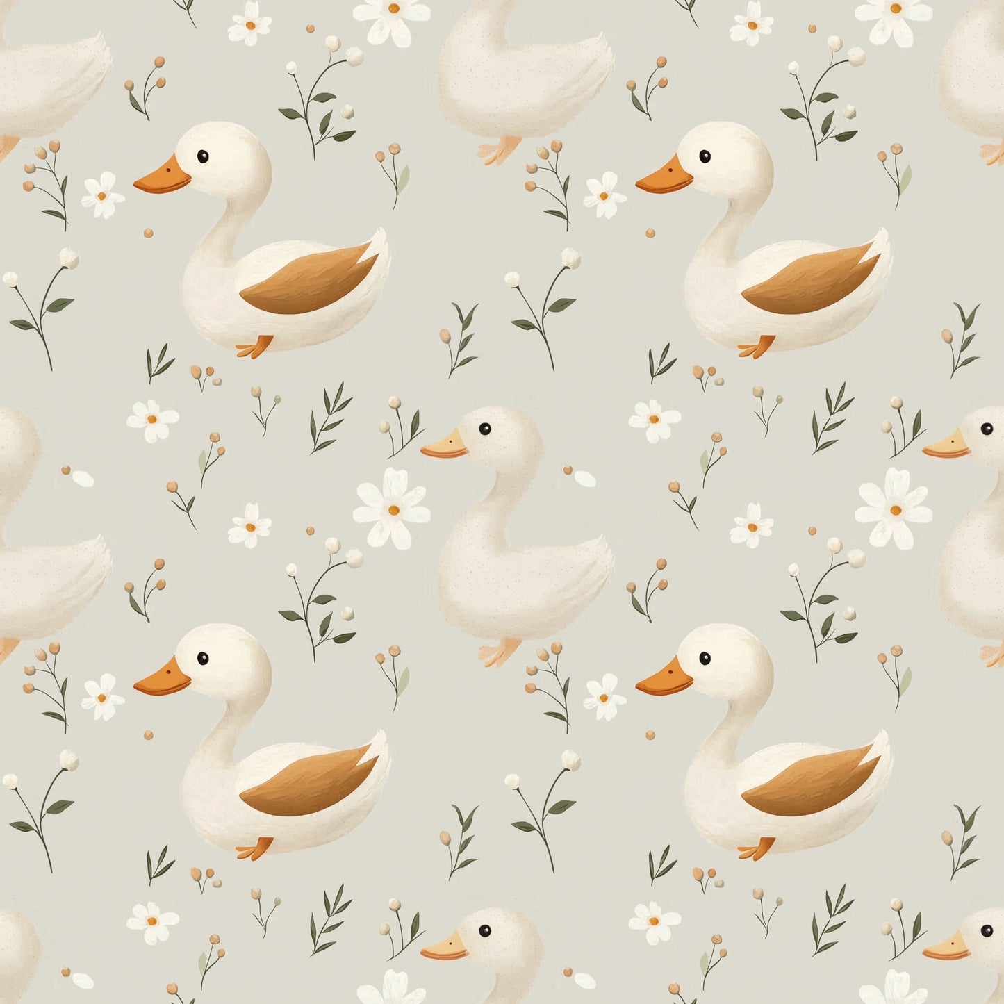 Little Ducks Digital Seamless Pattern