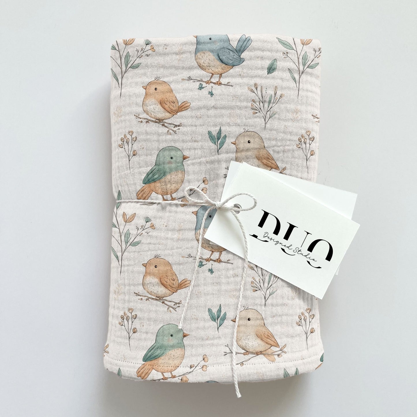 Little Woodland Birds Digital Seamless Pattern