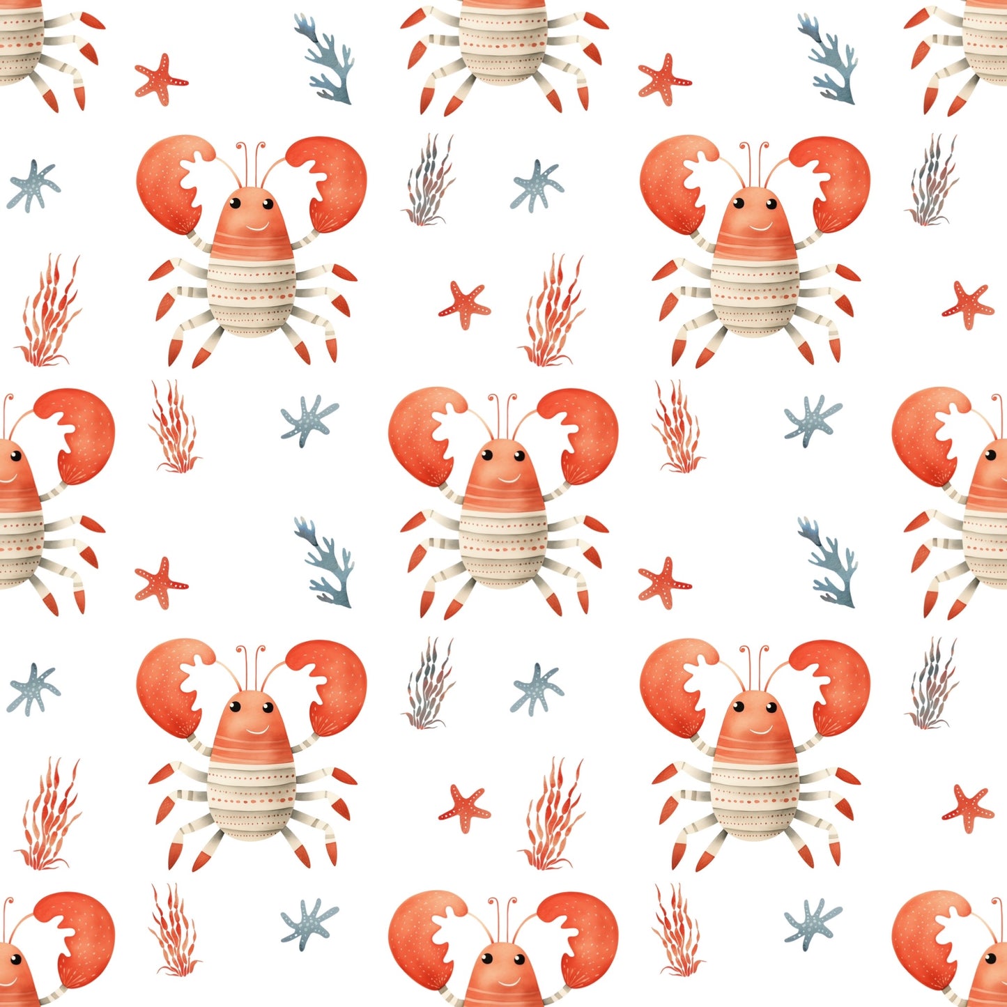 Lobster Digital Seamless Pattern