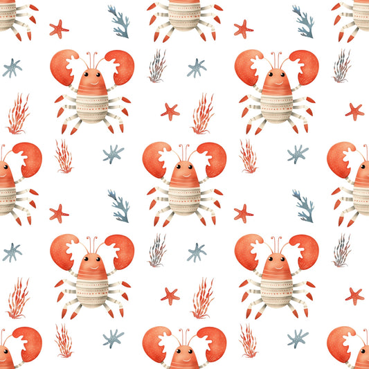 Lobster Digital Seamless Pattern