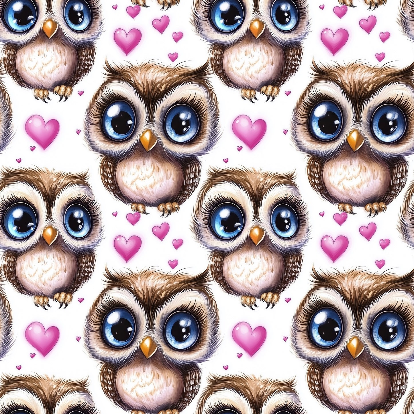 Love Owls Digital Seamless Pattern