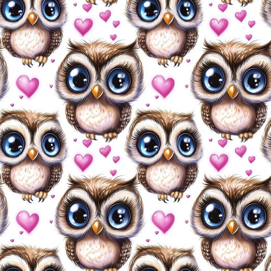 Love Owls Digital Seamless Pattern