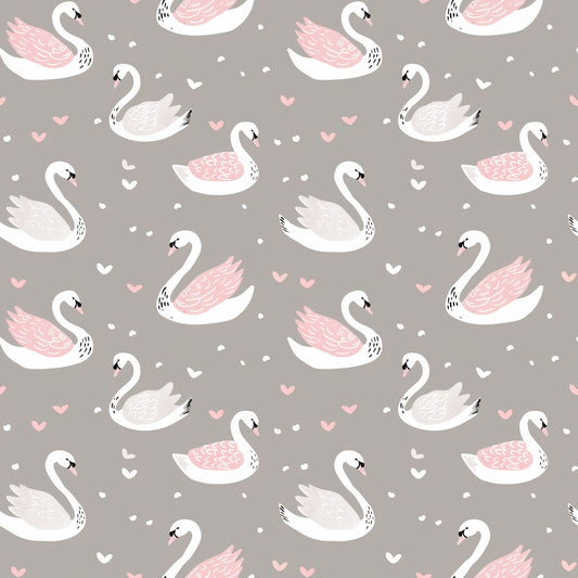 Love Swans Digital Seamless Pattern