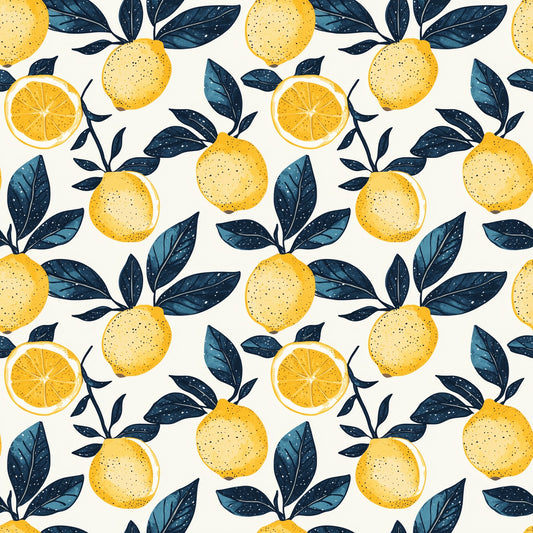 Luscious Lemons Digital Seamless Pattern