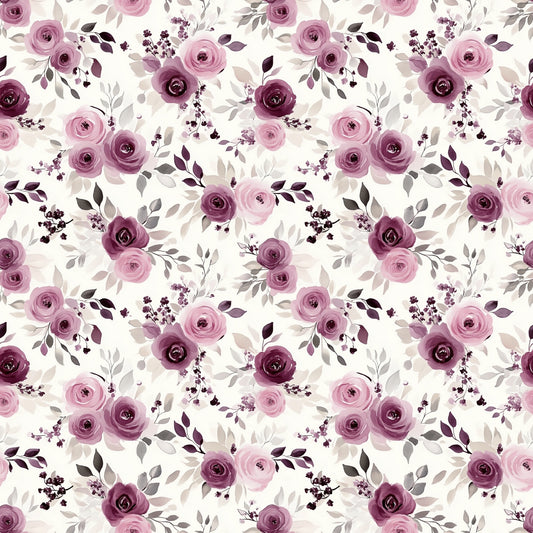 Magenta Roses Digital Seamless Pattern