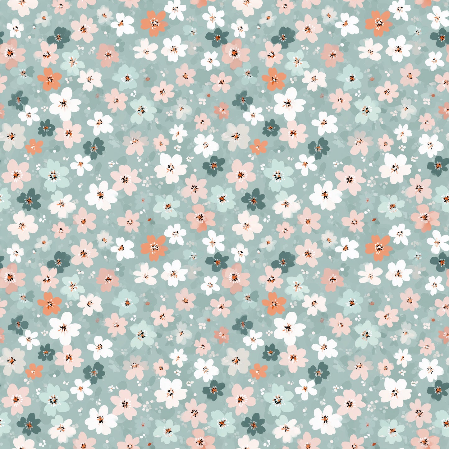 Mary Floral Digital Seamless Pattern