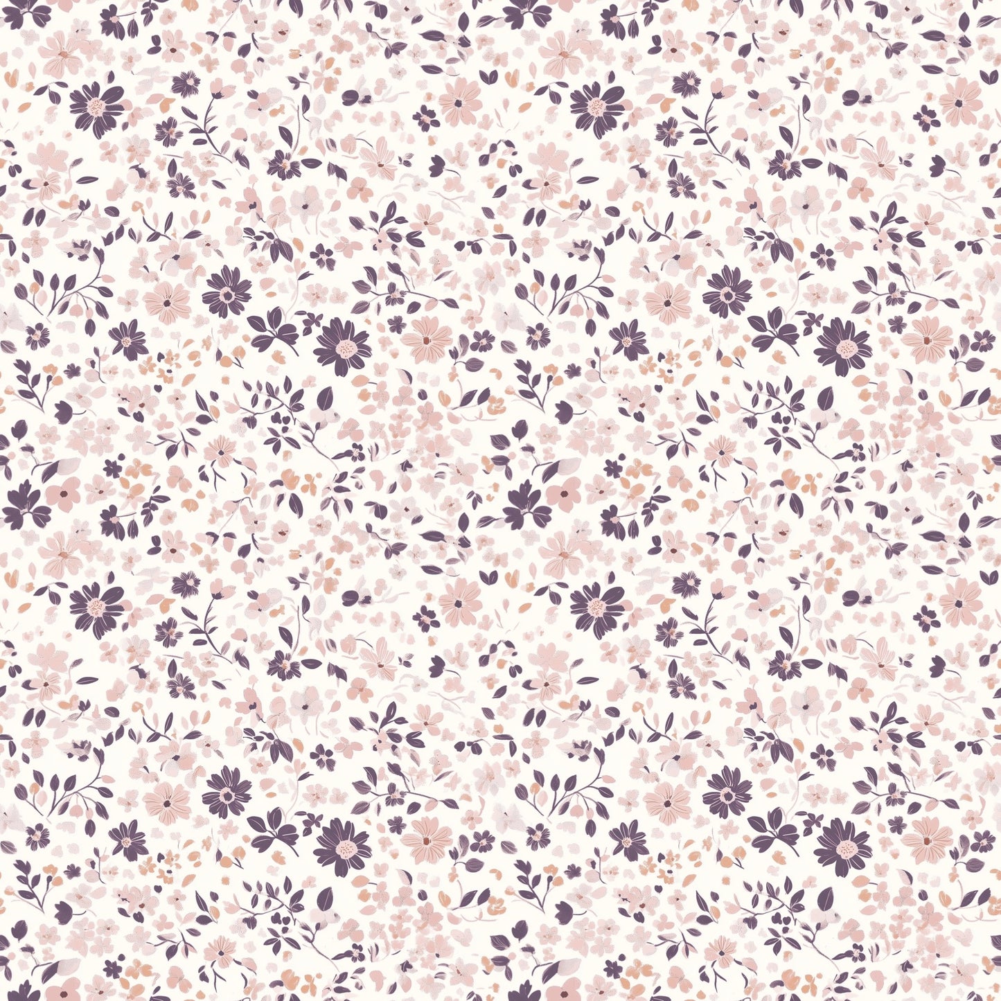 Mauve Ditsy Floral Digital Seamless Pattern