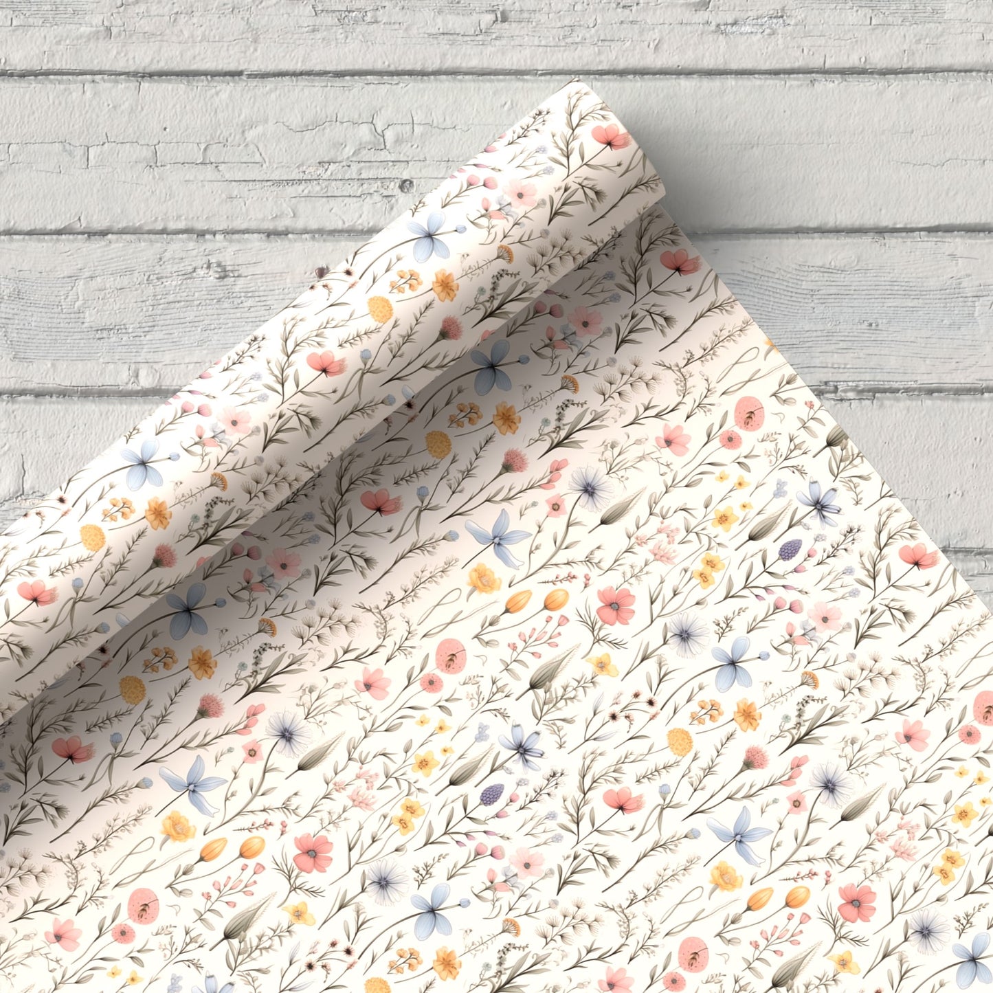 Meadow Blooms Digital Seamless Pattern