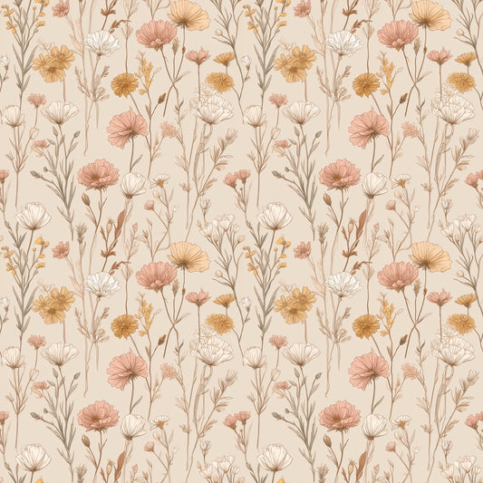 Meadow Blooms Digital Seamless Pattern