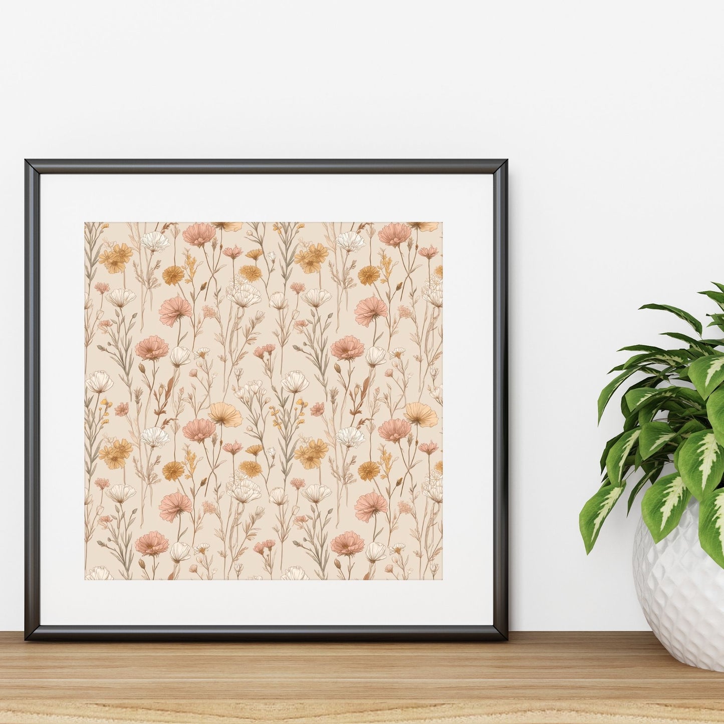 Meadow Blooms Digital Seamless Pattern