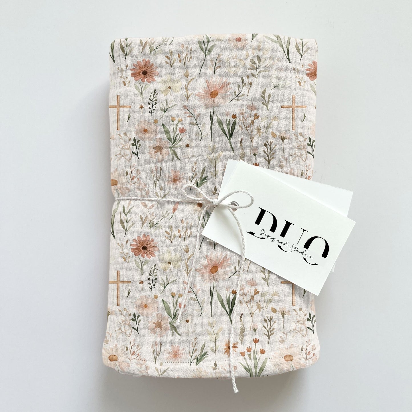 Meadow Flowers & Crosses Digital Seamless Pattern