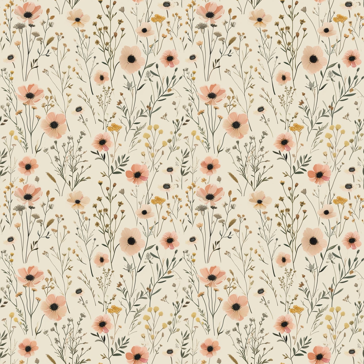 Meadow Life Digital Seamless Pattern