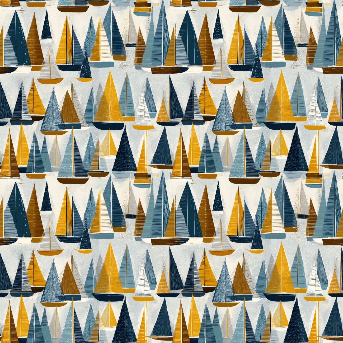 Sailboats Digital Seamless Pattern