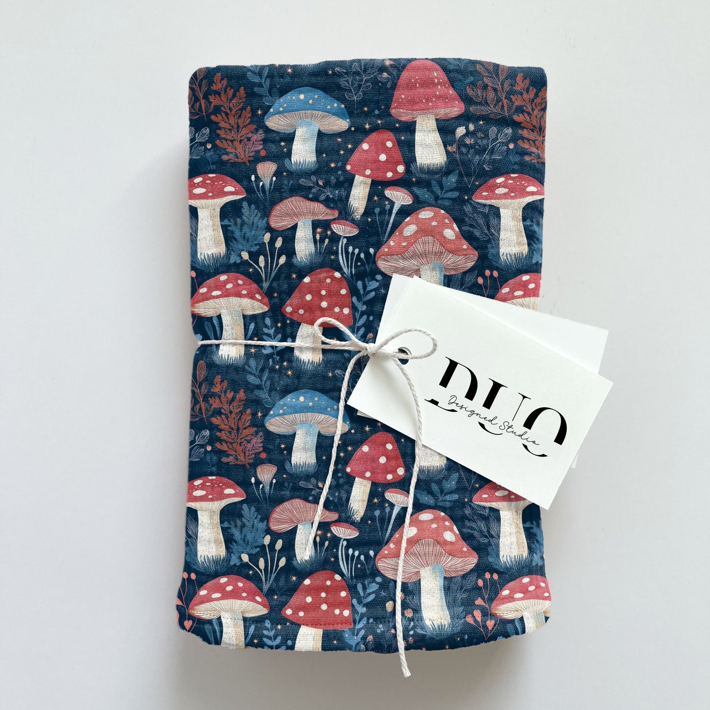 Midnight Mushrooms Digital Seamless Pattern