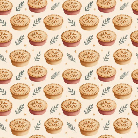Mince Pies Digital Seamless Pattern