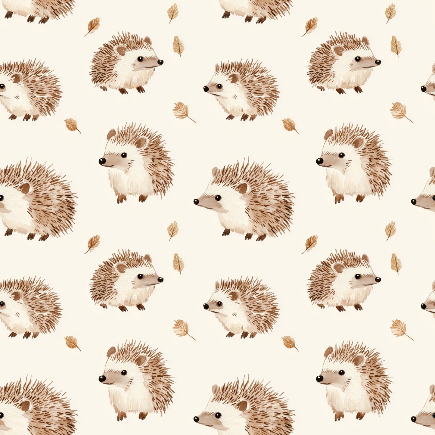 Mini Hedgehogs Digital Seamless Pattern