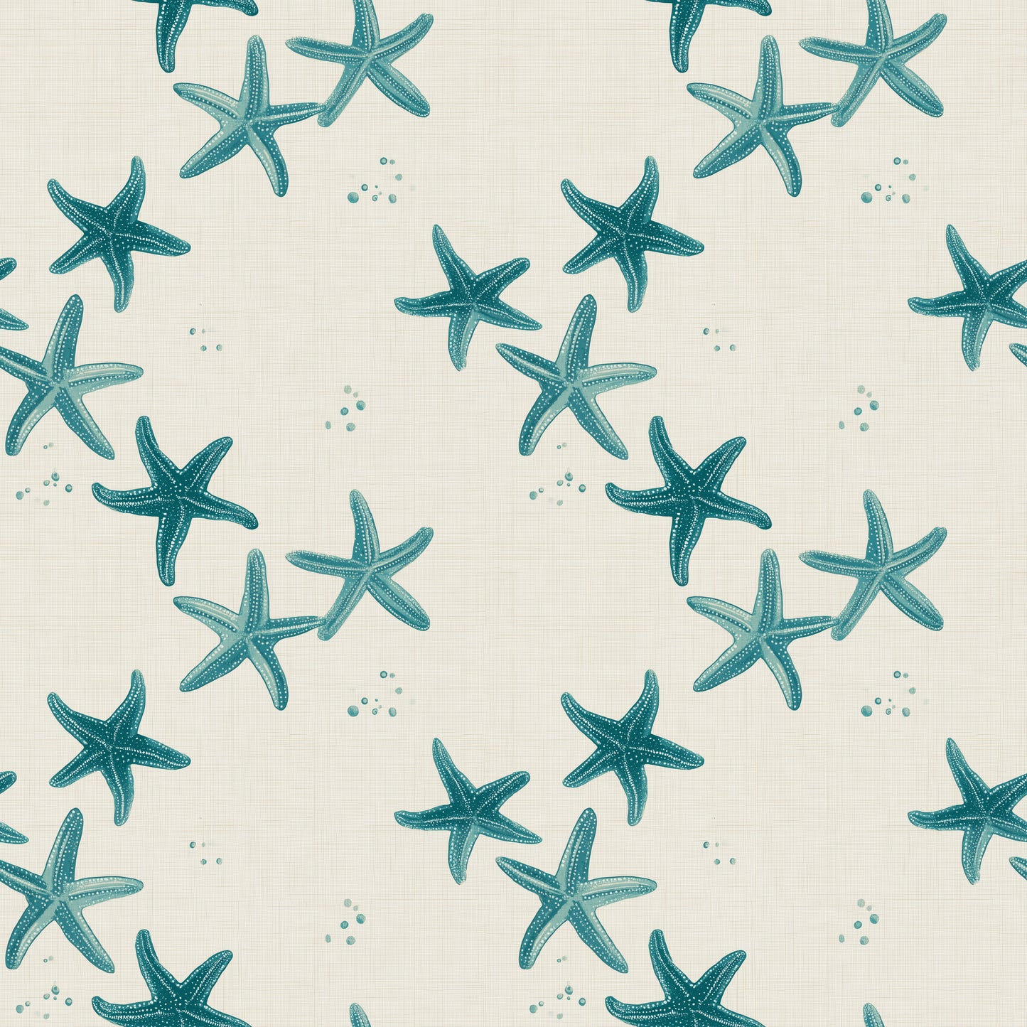 Mini Starfishes Digital Seamless Pattern