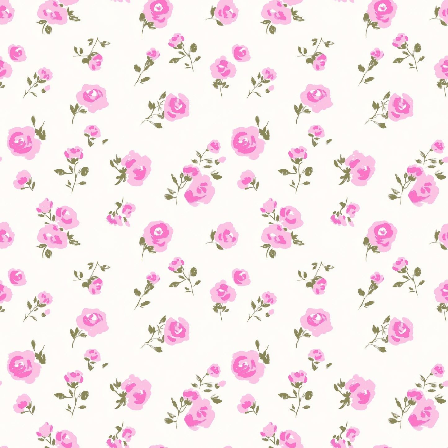 Minimalist Pink Floral Digital Seamless Pattern