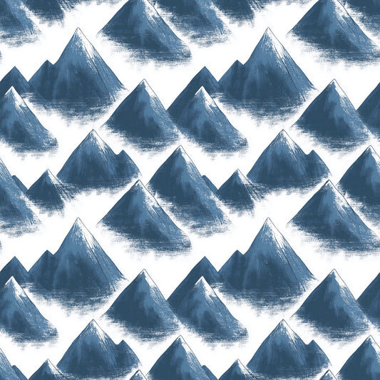 Misty Mountains Digital Seamless Pattern