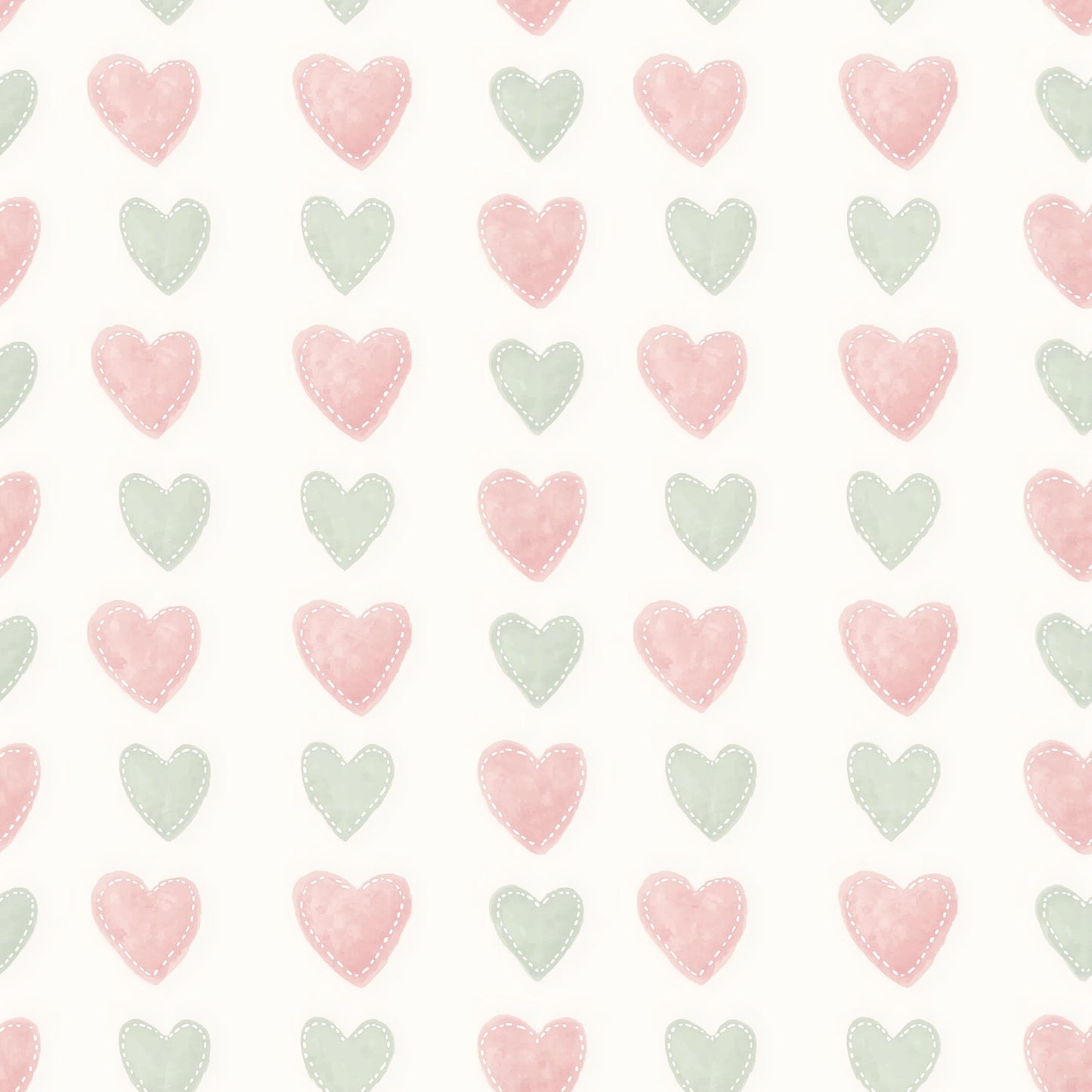 Mixed Hearts Digital Seamless Pattern