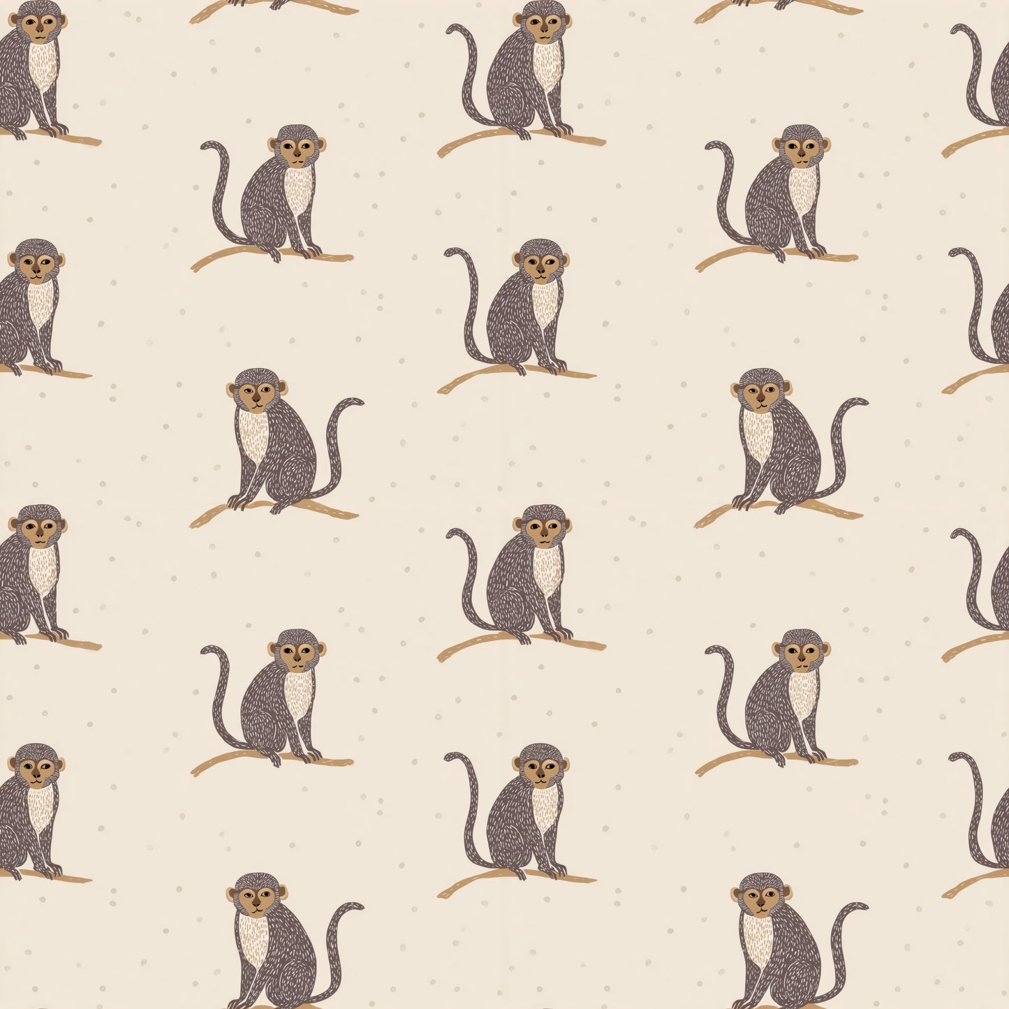 Monkeys Digital Seamless Pattern