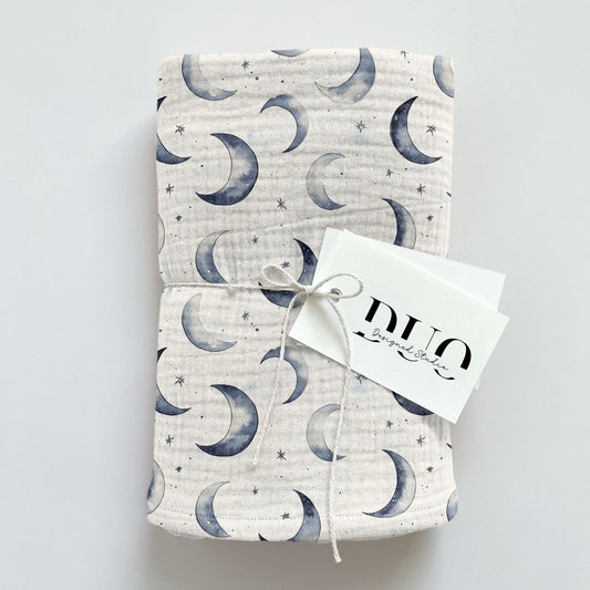 Mono Moons Digital Seamless Pattern