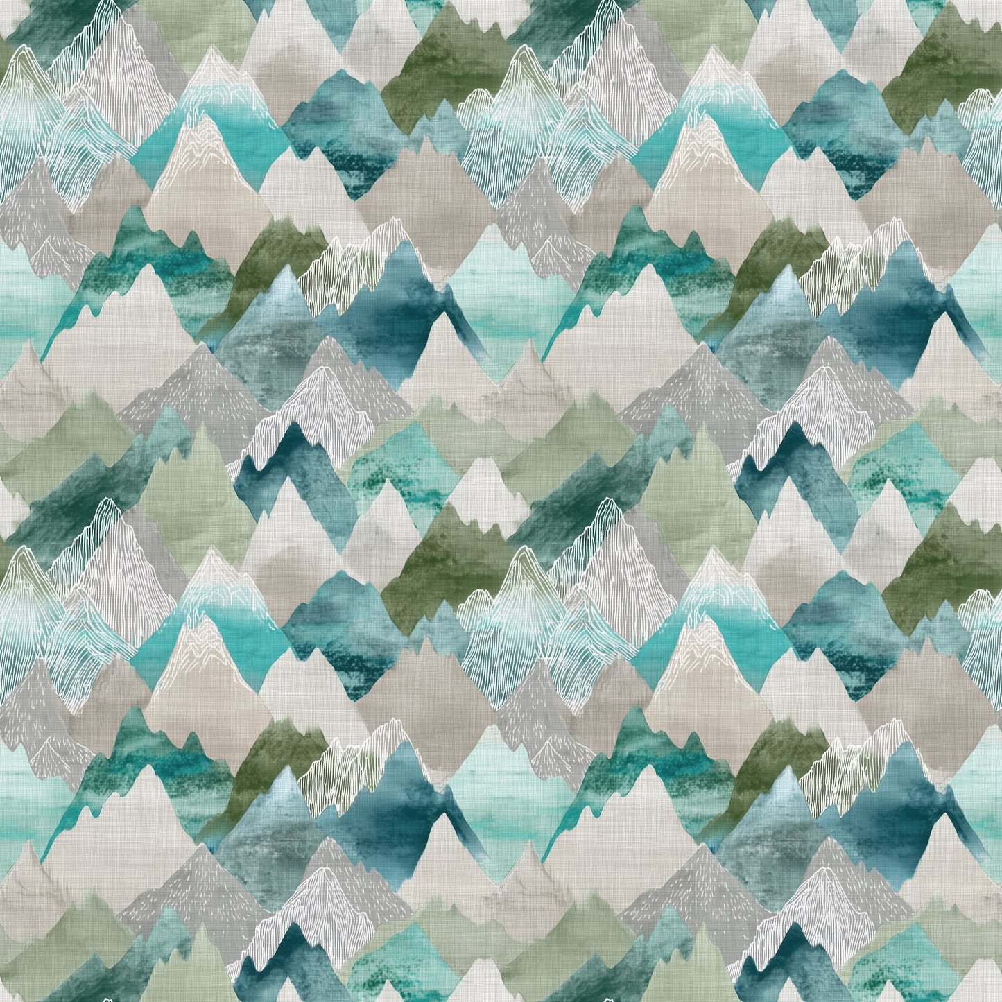 Mountain Peaks Digital Seamless Pattern