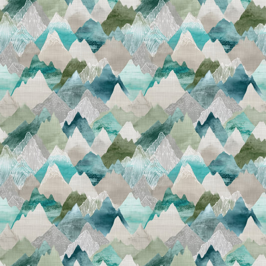 Mountain Peaks Digital Seamless Pattern