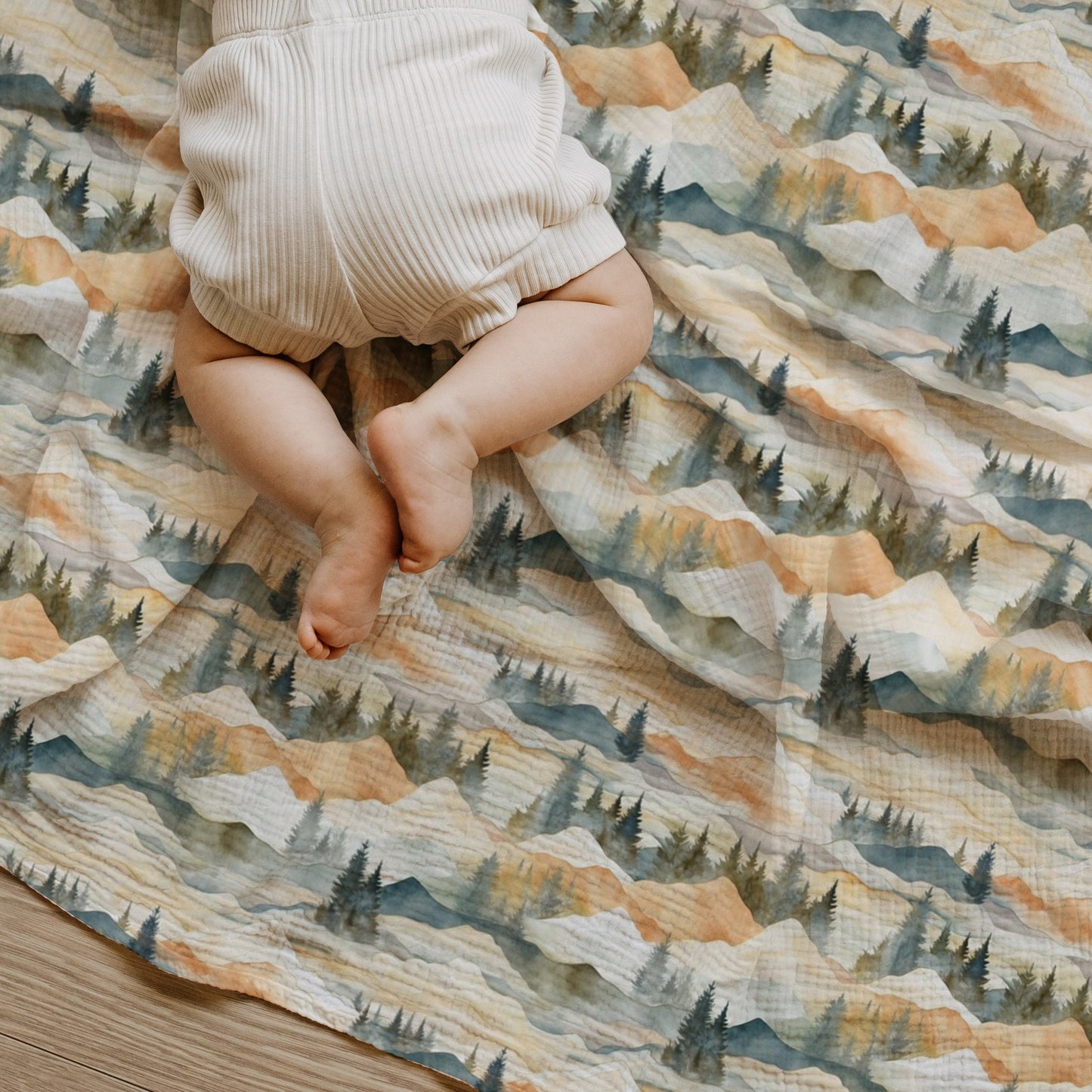 Mountains Digital Seamless Pattern